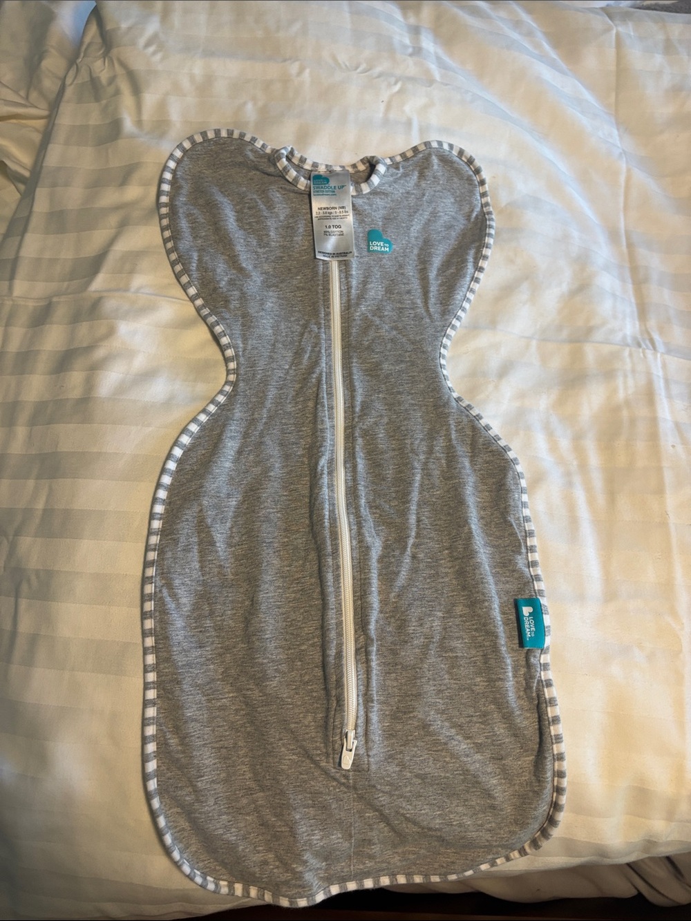 Love to Dream Gray Zip Swaddle Sleep Sack for Kids Pajamas